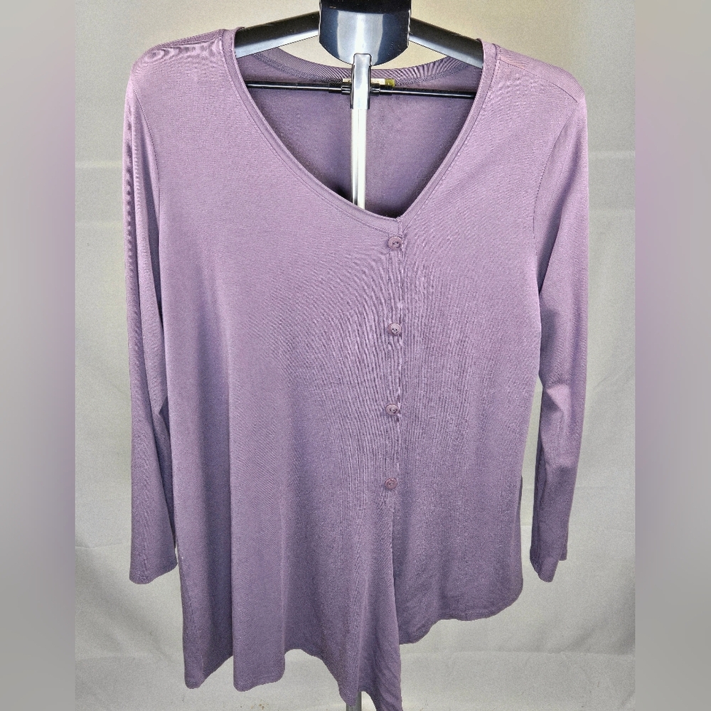 Chalet Et Ceci Boho Bamboo Lagenlook‎ Aysmmetrical Tunic, Large